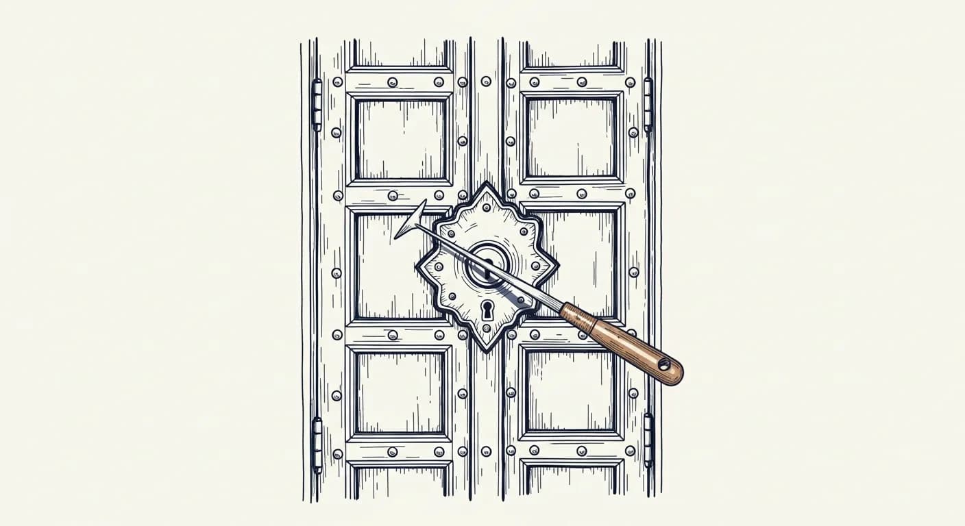 Penetration testing, editorial illustration